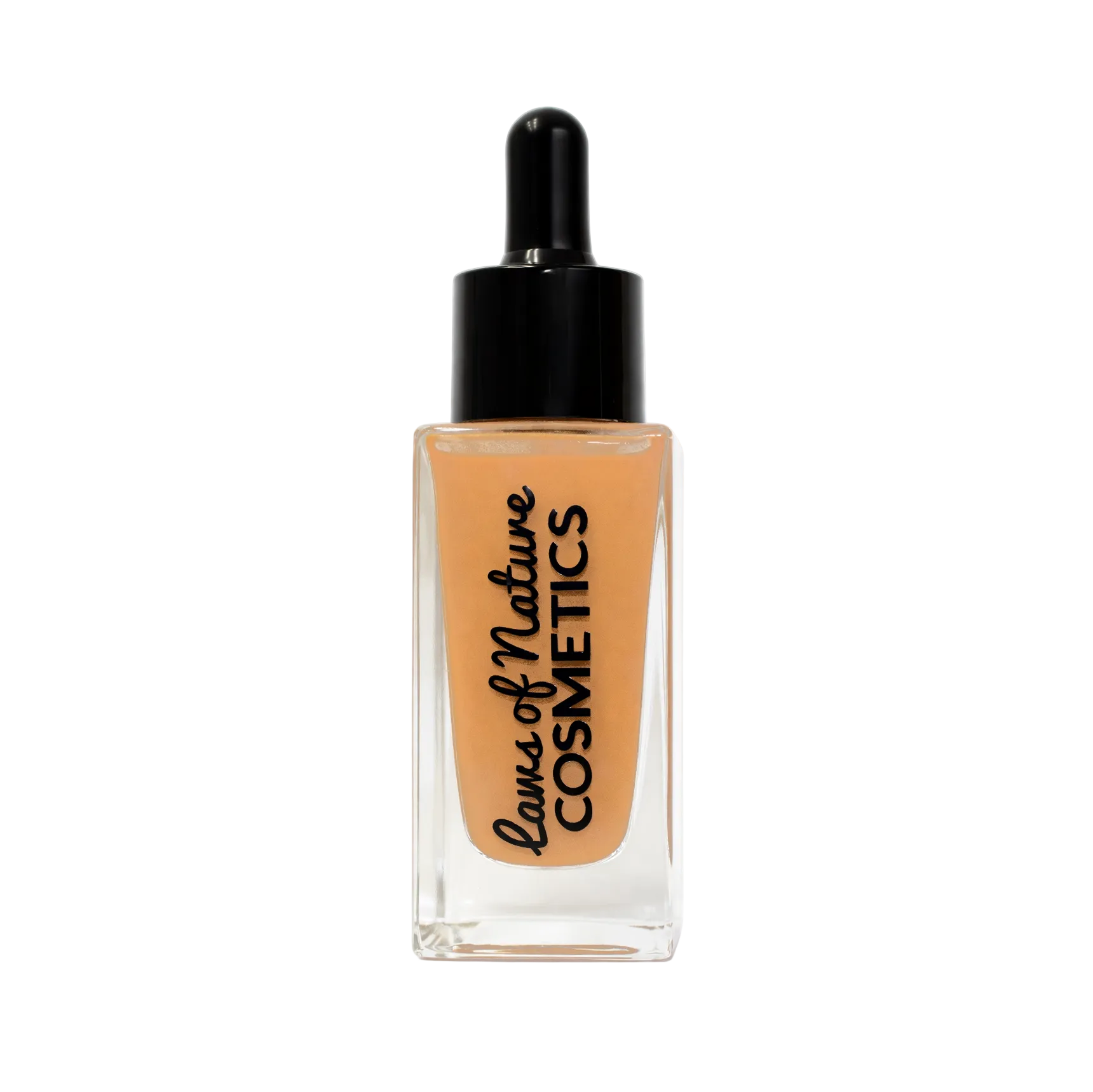 Cosmetic dropper bottle with 'Laws of Nature Cosmetics' branding on a white background